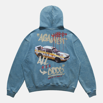 Retro Faded Audi Quattro Hoodie